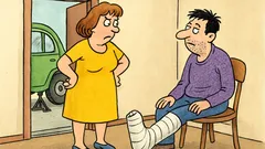 Banc: Soția: Ei, cum te simți?